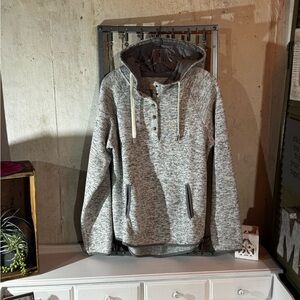 Thread & Supply Knit 1/4 Snap Fleece Pullover